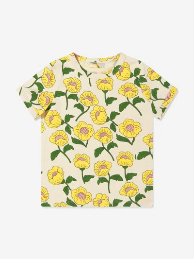Mini Rodini Kids' Printed Cotton T-shirt In Yellow