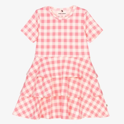 Mini Rodini Babies' Girls Pink Gingham Cotton Dress