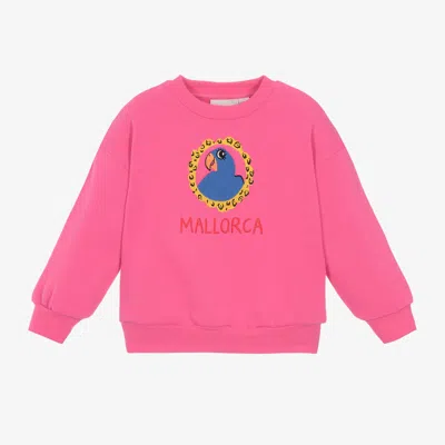 Mini Rodini Babies' Girls Pink Organic Cotton Parrot Sweatshirt
