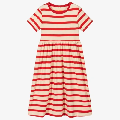 Mini Rodini Babies' Girls Red Striped Lyocell Dress