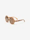 Mini Rodini Girls Round Sunglasses In Beige