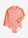 Mini Rodini Seagull Swimsuit In Pink
