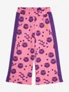 Mini Rodini Squiggly Cats Cotton Sweatpants In Pink