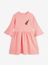 Mini Rodini Girls Violin Embroidered Dress In Pink
