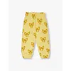 Mini Rodini Bow Print Tapered-leg Organic-cotton Jersey Jogging Bottoms 1.5-11years In Yellow