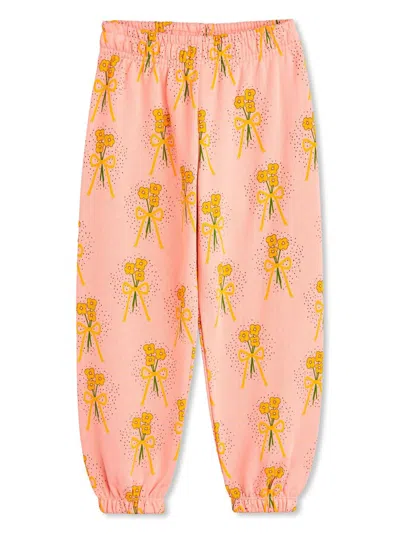 Mini Rodini Kids' Graphic-print Joggers In Pink