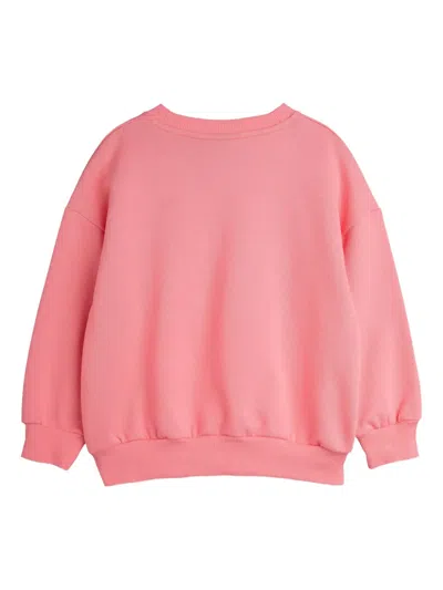 Mini Rodini Babies' Graphic-print Organic-cotton Sweatshirt In Pink