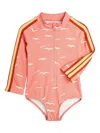 Mini Rodini Seagull Swimsuit In Pink