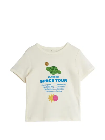 Mini Rodini Kids' Graphic-print T-shirt In Neutral