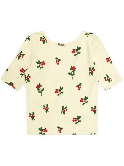 Mini Rodini Babies' Graphic-print T-shirt In Nude