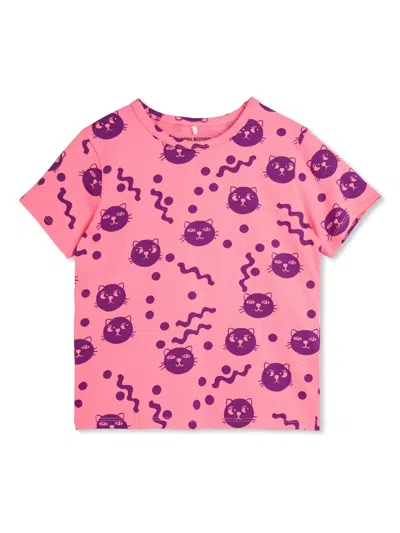 Mini Rodini Babies' Graphic-print T-shirt In Pink