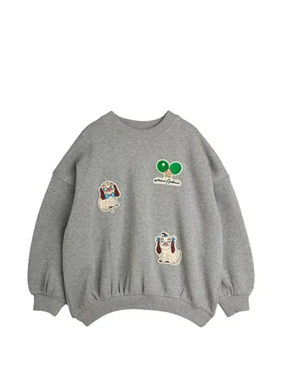 Mini Rodini Kids' Graphic-patch Sweater In Gray