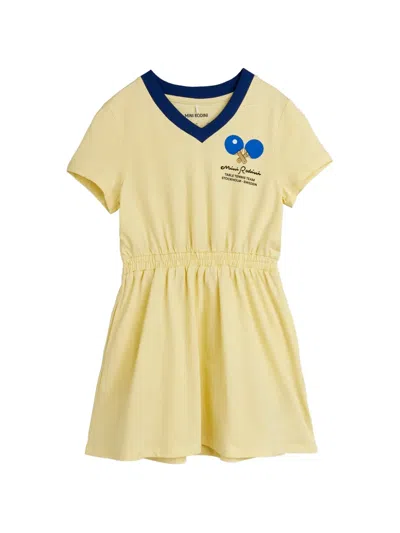 Mini Rodini Kids' Graphic-print Elasticated-waist Dress In Yellow
