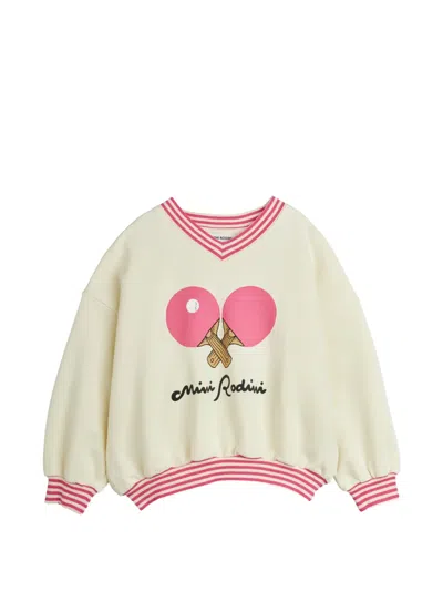 Mini Rodini Kids' Graphic-print Sweater In White