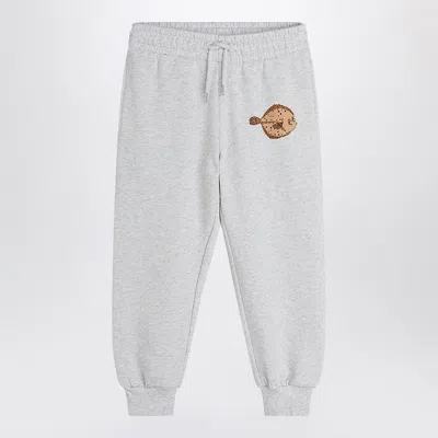 Mini Rodini Gray Jogging Pants With Flundra Print
