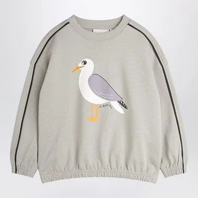 Mini Rodini Gray Sweatshirt With Seagull Print