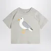 Mini Rodini Gray Sweatshirt With Seagull Print