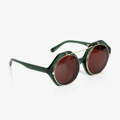 Mini Rodini Green Flip-up Sunglasses