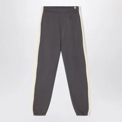 Mini Rodini Grey Organic Cotton Jogging Trousers In Green