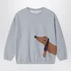 Mini Rodini Grey Organic Cotton Sweatshirt In Grey