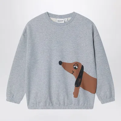 MINI RODINI GREY ORGANIC COTTON SWEATSHIRT