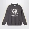 Mini Rodini Grey Sweatshirt In Organic Cotton In Green