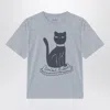 Shop Mini Rodini Grey T-shirt In Organic Cotton In Gray