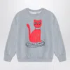 Mini Rodini Grey T-shirt In Organic Cotton