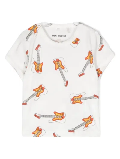 Mini Rodini Babies'  Toddler T-shirt White Size 7 Organic Cotton