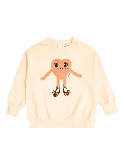 Mini Rodini Babies' Heart In Shoes Sweatshirt In Neutral