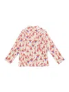 Mini Rodini Fuchsia Cotton-blend Top In Red