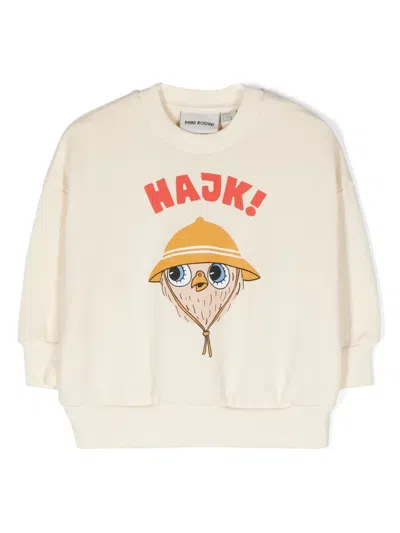 Mini Rodini Babies'  Toddler Sweatshirt Ivory Size 7 Organic Cotton In White