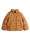 Mini Rodini Houndstooth-print Puffer Jacket In Neutrals
