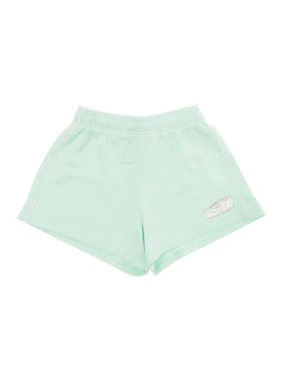 Mini Rodini Kids' Jogging Sweatshorts In Green