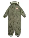 Mini Rodini Kebnekaise Penguin Snowsuit In Green