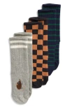 Mini Rodini Kids' 3-pack Assorted Chess Socks In Multi