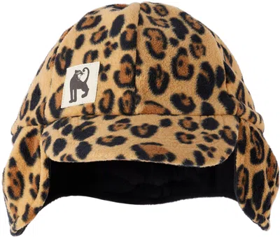 Mini Rodini Kids Beige Leopard Cap