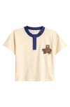 Mini Rodini Kids' Camp Rodini Organic Cotton Graphic Henley