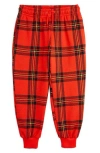 Mini Rodini Kids Check Aop Fleece Joggers