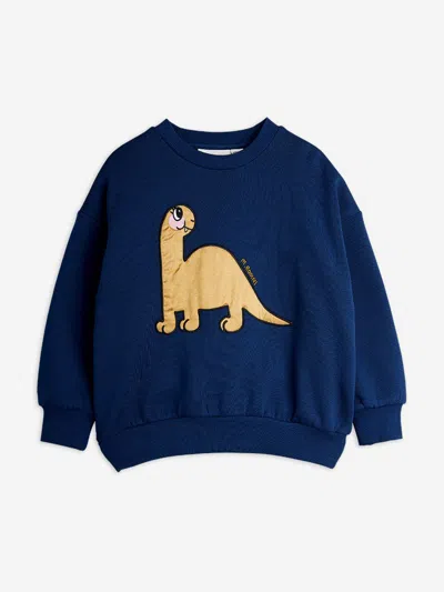 Mini Rodini Kids Dino Application Sweatshirt In Blue