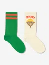 Mini Rodini Kids Hike 2 Pack Socks Set In Multicoloured