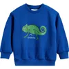 Mini Rodini Lizard Cotton Jersey Sweatshirt In Blue
