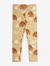 Mini Rodini Kids Mammoth Aop Leggings In Brown
