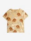Mini Rodini Kids Mammoth Aop T-shirt In Brown