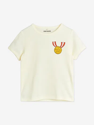 Mini Rodini Kids Medal T-shirt In Ivory
