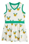 Mini Rodini Medals Cotton-blend Jersey Dress In Grey