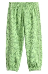 Mini Rodini Kids' Mini Leopard Print Organic Cotton Joggers In Green