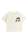 Mini Rodini Kids Note Chenille T-shirt In Off White