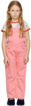 Mini Rodini Kids Pink Nessie Overalls In 28 Pink