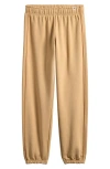Mini Rodini Kids' Piped Organic Cotton Joggers In Gold